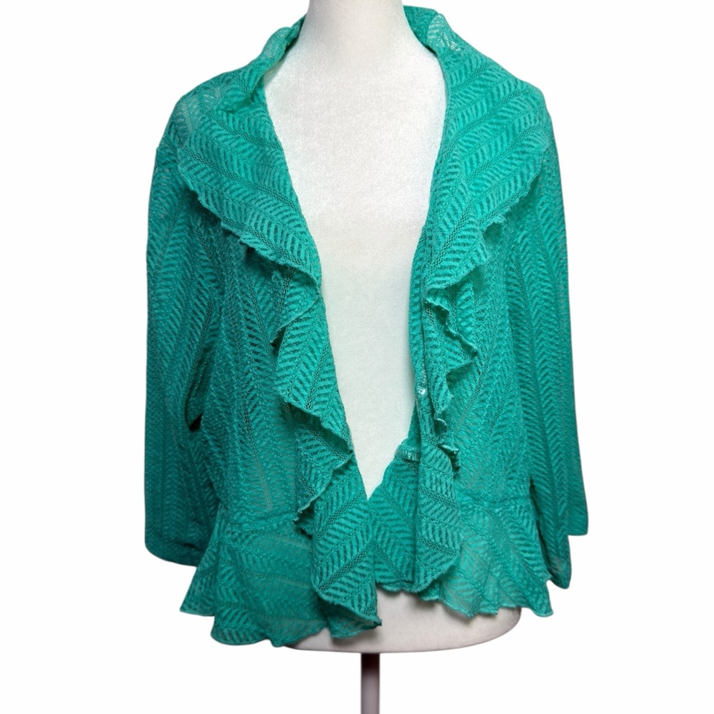 Dressbarn Lace Bolero Cardigan – Size 24 – Teal